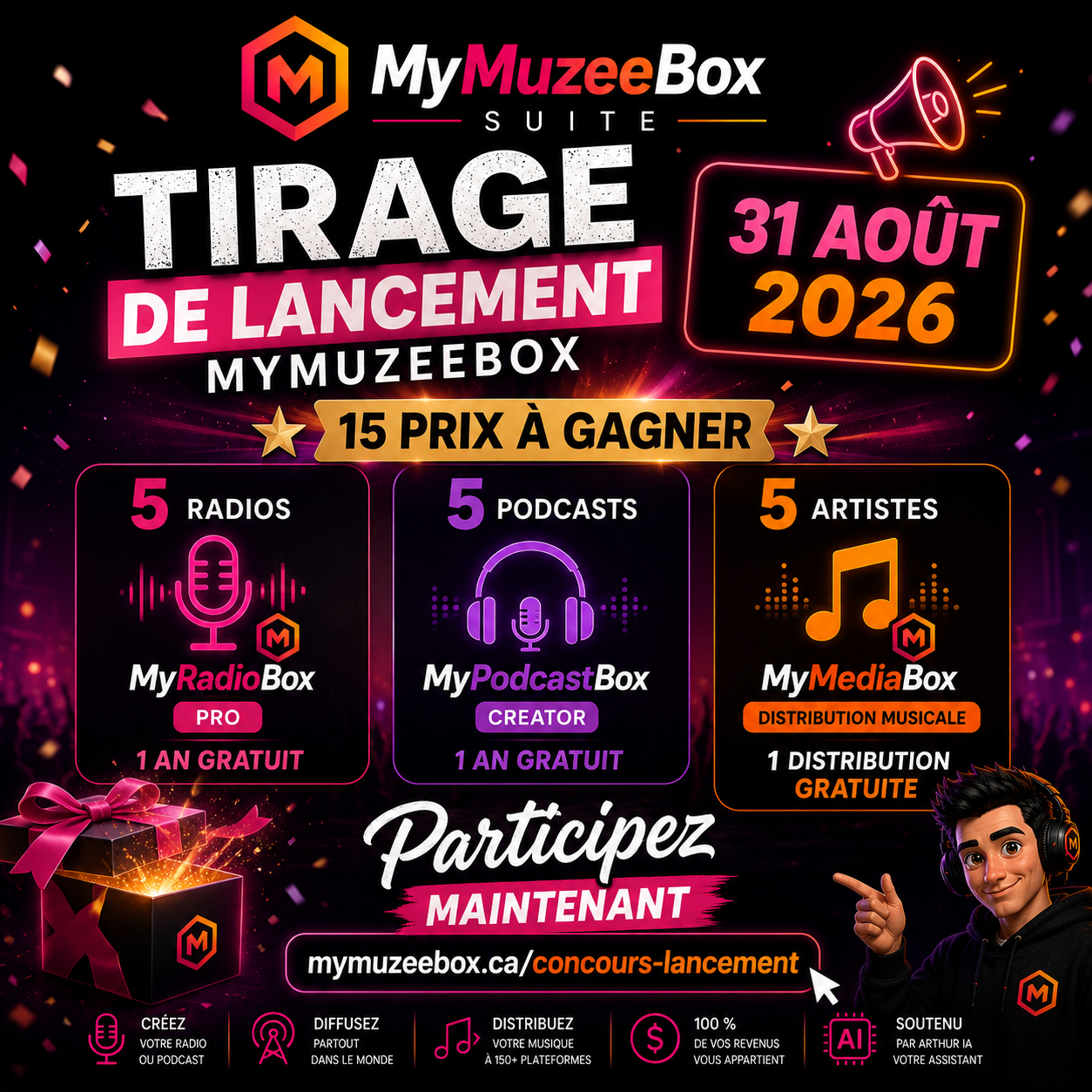 Affiche du tirage de lancement MyMuzeeBox